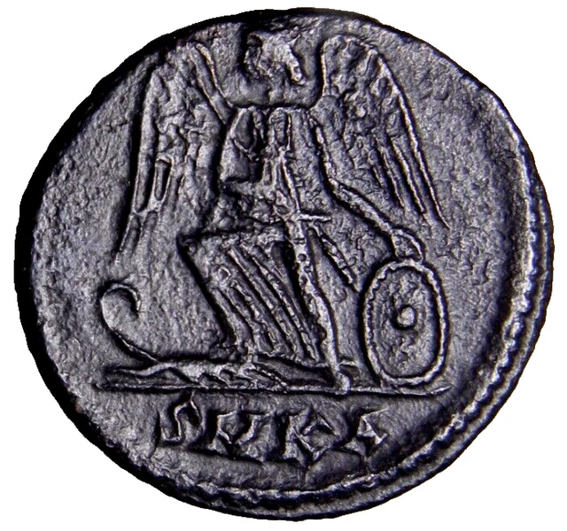 CERTIFIED Authentic Roman Coin Helmeted Constantine I SMKA Nike Commemorative