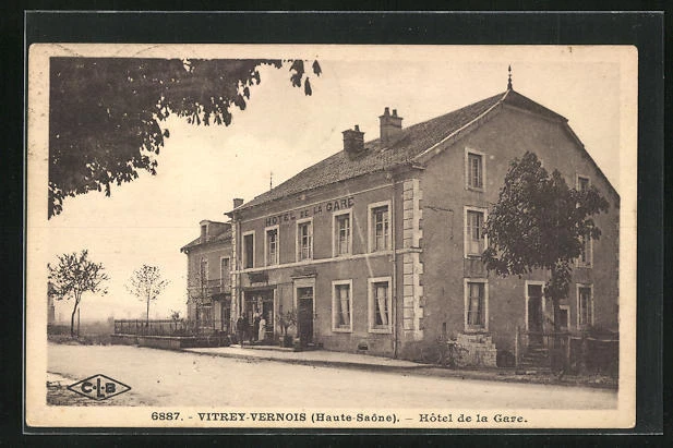 CPA Vitrey-Vernois, Hotel de la Gare 1928