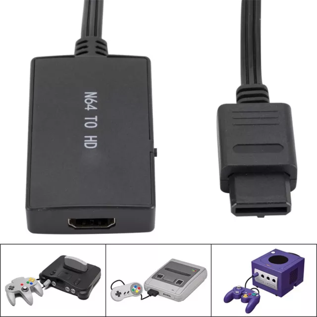 N64 To HDMI Converter Adapter HD Cable for Nintendo 64 Gamecube Super NES SNES