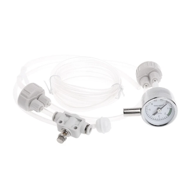 DIY CO2 Generator System Kit with Pressure Gauge Safe for Adjustable Air F