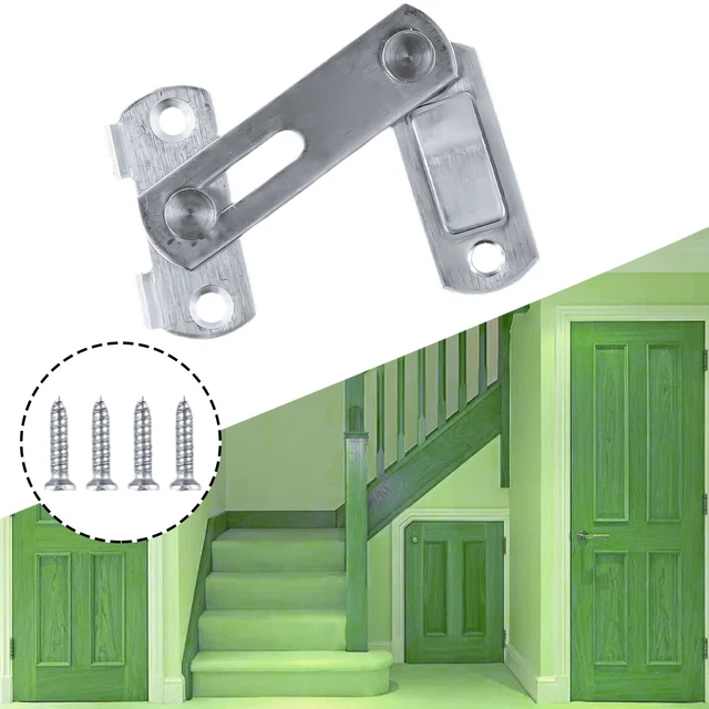 Serrure de porte coulissante pratique en acier inoxydable pour armoires élégan