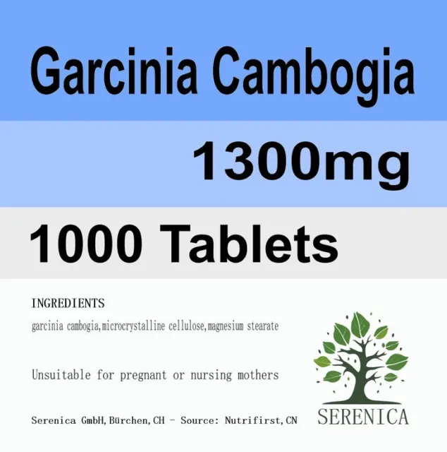 GARCINIA CAMBOGIA PURE CLEAN DETOX HCA WEIGHT LOSS x 1000 Tablets