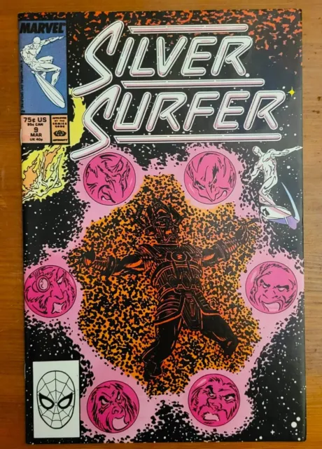 Silver Surfer #9 (vol 3) Marvel Comics 1988. VF/NM Copper Age greatness!