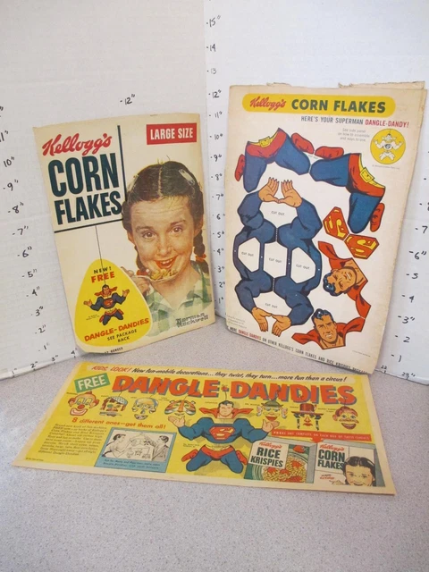cereal box 1950s Kell CF SUPERMAN comic book paper doll premium Norman Rockwell