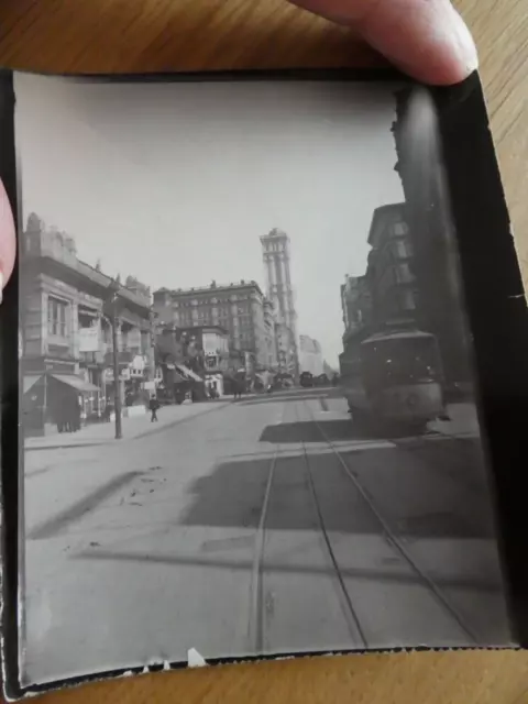 Vintage Antique Photograph; Broadway + Times Square Building + Trams (2495)