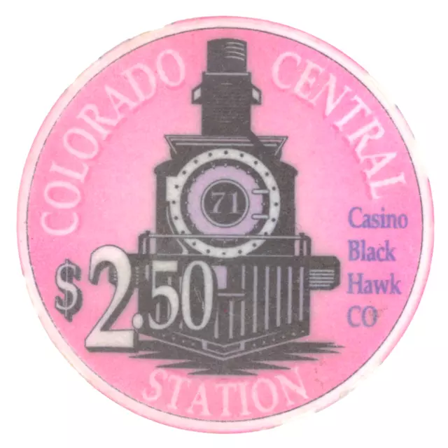 Colorado Central Casino  - Black Hawk, CO - $2.50 Chip - 1995