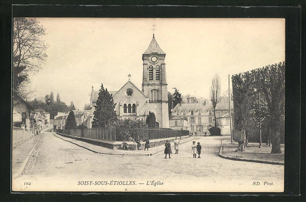 CPA Soisy-sous-Etoilles, l´Eglise