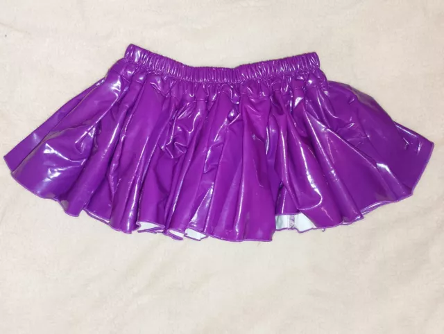 Purple PVC Skirt Birchplace Vinyl mini skirt flared skater fetish