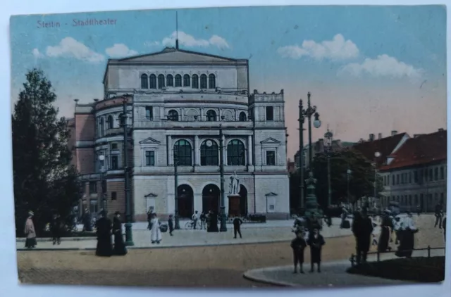 AK Stettin Stadttheater 1917 - heute Polen Szczecin