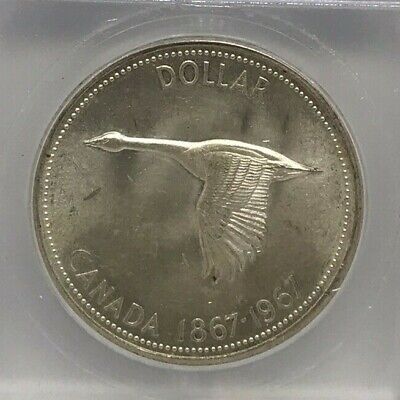1967 (1867-) Canadian $1 Goose Confederation Centennial Silver Dollar Coin