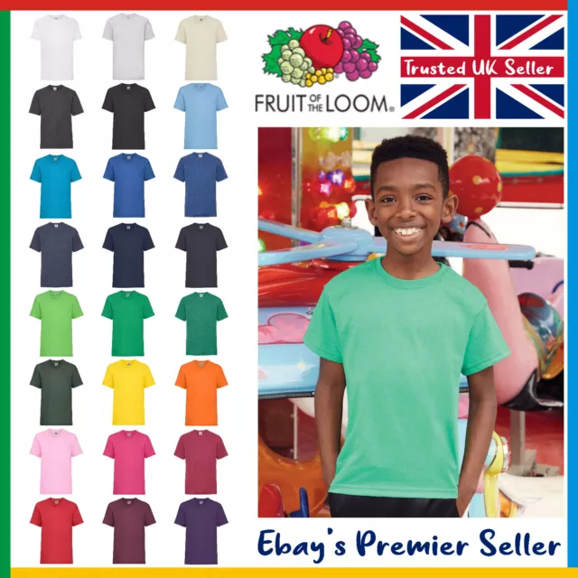 Kids Plain T-Shirt / Fruit of the Loom Valueweight Tee / New Plain T Shirt