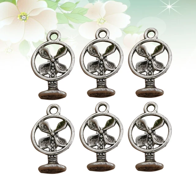 20pcs Alloy Electric Fan Pendants Charms DIY Jewelry Making Accessory for