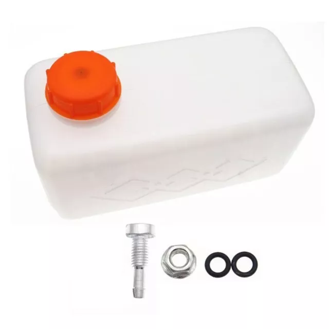 White Plastic Fuel Oil Gasoline Tank 5L Universal Fitment Anti Corrosive