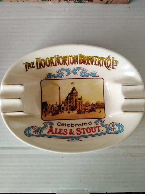 Vintage Hook  Norton Brewery Co Ceramic Ashtray    Pub Man Cave Bar Home 8"