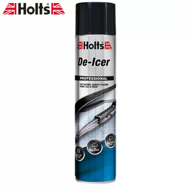 12 x Holts Car De-Icer Spray Melts Windscreen Ice Frost Aerosol Deicer 600ml 2