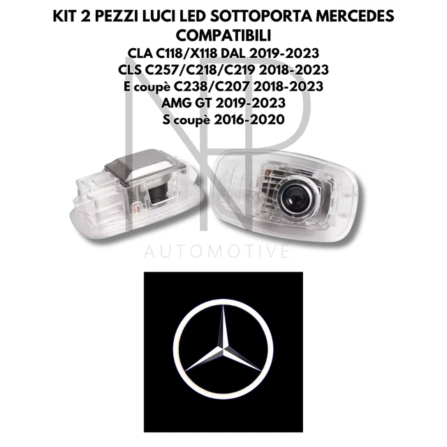 4 Proiettori LED Per Portiere Mercedes - Logo Con Illuminazione Sottoscocca, Compatibile Con Serie A/B/C/E/G/AMG - Foto 11