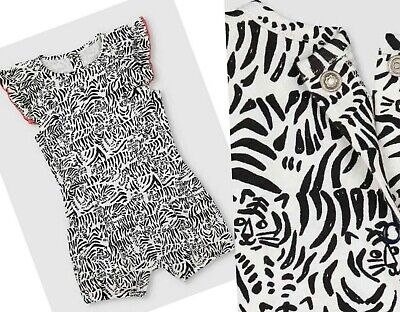 Myleene Klass Girls Baby Playsuit MY K Summer Shorts Outfit Animal Tiger Print
