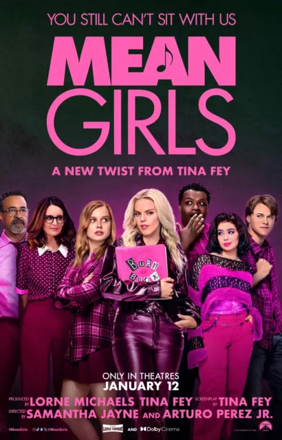 Mean Girls (2024) Angourie Rice Reneé Rapp Auliʻi Cravalho Tina Fey POSTER