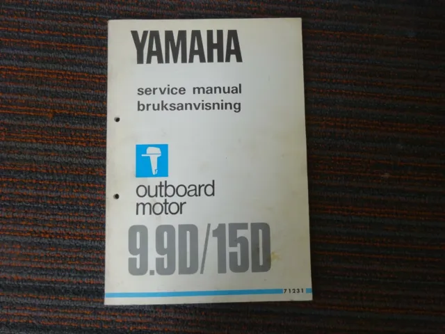 Yamaha Workshop Service Manual Mariner Outboard Engine Genuine 9.9 D /  15 D
