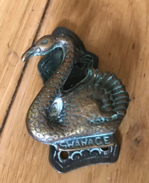 Vintage Antique small Brass Swan Swanage Door Knocker D5