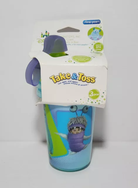 The First Years Monsters, Inc Mike, Sulley & Boo Take & Toss Sippy Cup 3 Pack