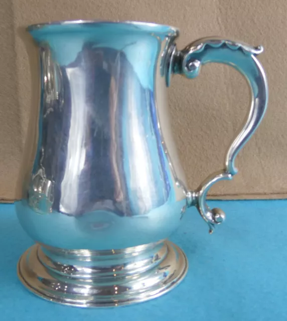 Georgian Sterling Silver Tankard Mug Balluster Form William Grundy London 1761