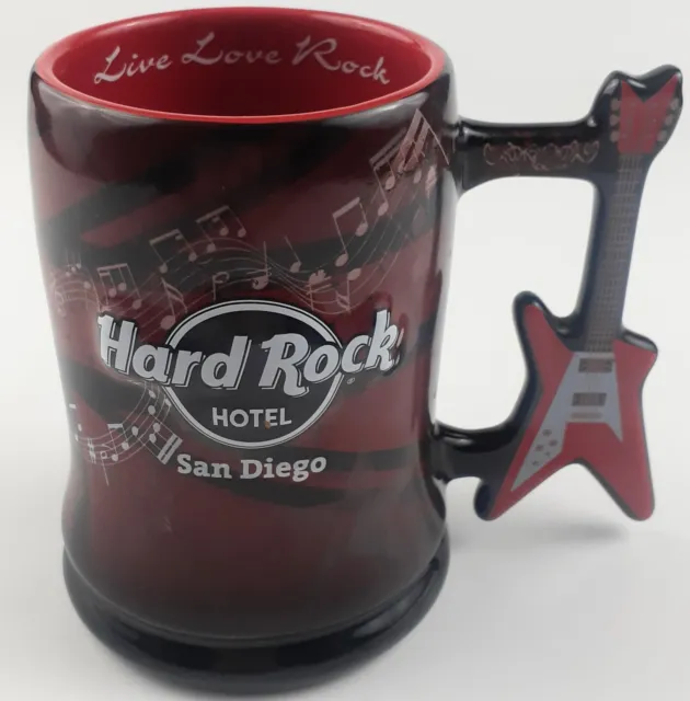 Hard Rock Hotel SAN DIEGO Guitar Handle Coffee Mug Live Love Rock Free Shipping