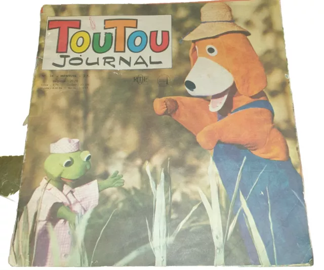 Livre ancien pour enfants : Toutou Journal De 1969