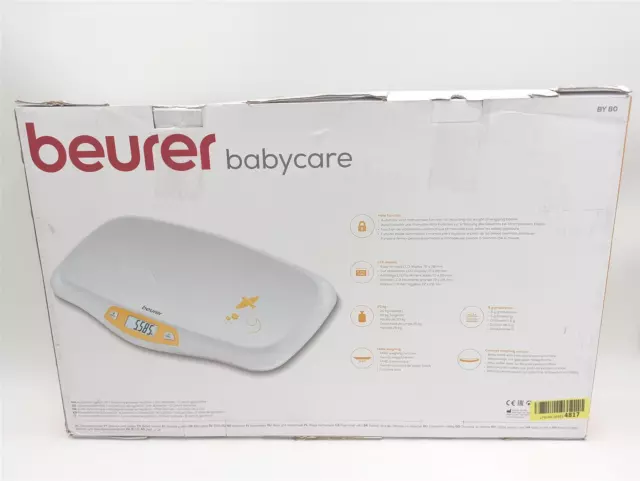 Beurer BY 80 Babywaage gewölbte Oberfläche 20 kg Tragkraft Messung in 5g-Schritt