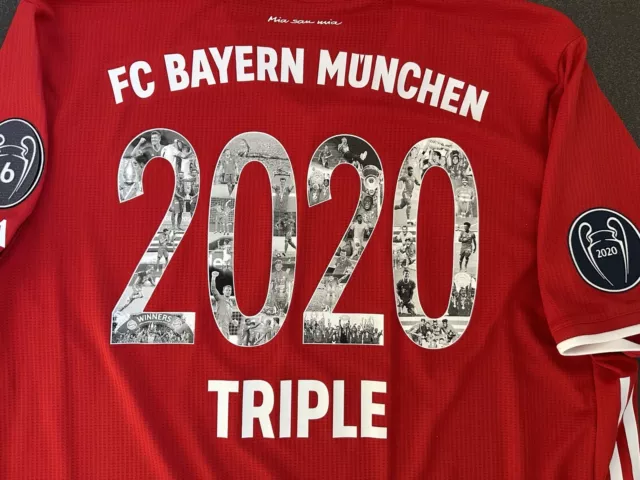 Special jersey FC Bayern Munich with special flock triple 2020 XXL champions + CL