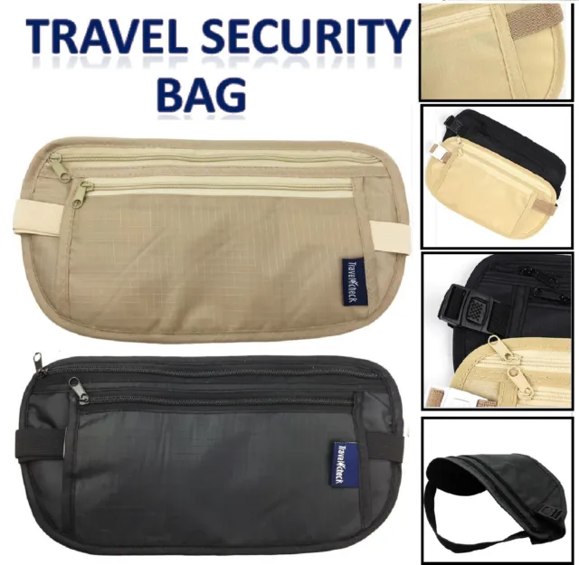 Travel Waist Pouch Passport Security Bag Money Belt Secure Ticket Card Wallet