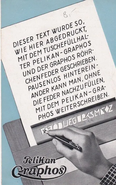 Pelikan Graphos. Historischer Original-Prospekt. Günther Wagner, Hannover (Her
