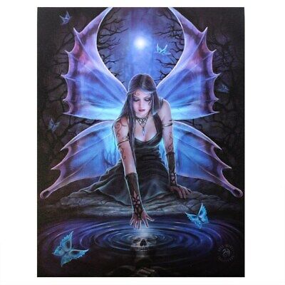 Immortal Flight Fairy Canvas by fantasy artist Anne Stokes Gothic Art 19 x 25cm