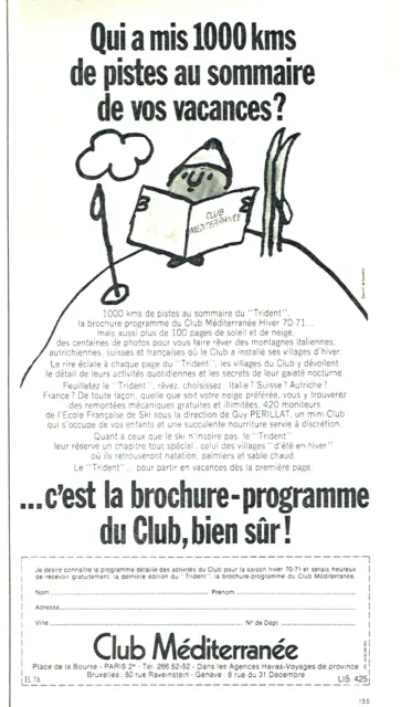 Advertising 0623 1971 Club Méditerranée Vacan Program Brochure