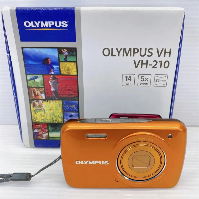 OLYMPUS VH-210 COMPACT Digital Camera Orange Excellent Condition
