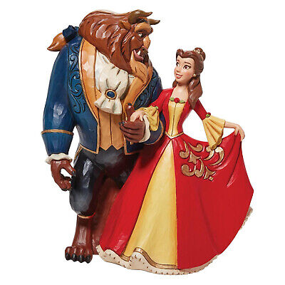 beauty and the beast story book figurine by jim shore