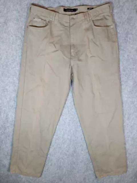 Mens Calvin Klein Jeans Size 40 x 34 Straight Leg Brown Regular Fit Pants Denim