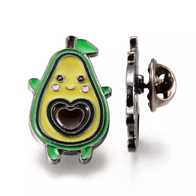 Avocado Pin Abzeichen, Emaille Avocado Abzeichen, Reversnadel, niedliche Obstbrosche, 1 Stk 3