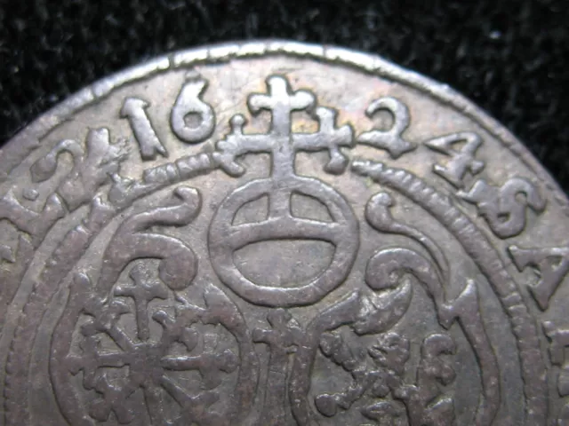 1624 German States ~ Saxony-Albertine ~ Silver 1/24 Thaler ( Groschen ) ~ Km 71 3