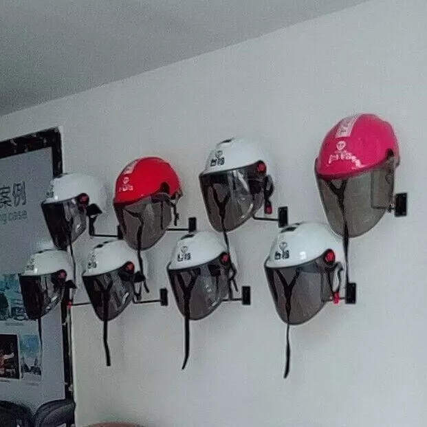 Lots 6 Wall Mounted Helmet Holder Metal Stand Hook Hat Display Rack Hanger Bike 3