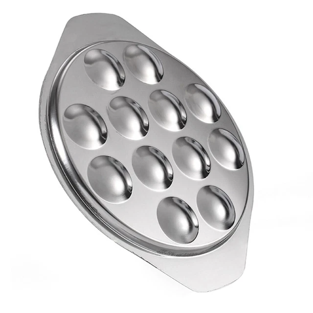 Hperu Lot De 20 Assiettes Escargot Jetables En Aluminium - Plaques 12 Compartiments Pour Cuisson