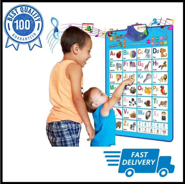ELECTRONIC INTERACTIVE ALPHABET Wall Chart Talking ABC & 123s & Music ...