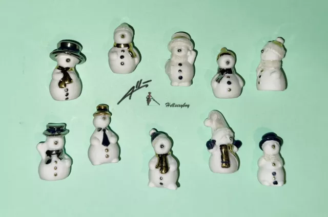 Bonhomme de neige - Fève en porcelaine - La Paqueterie