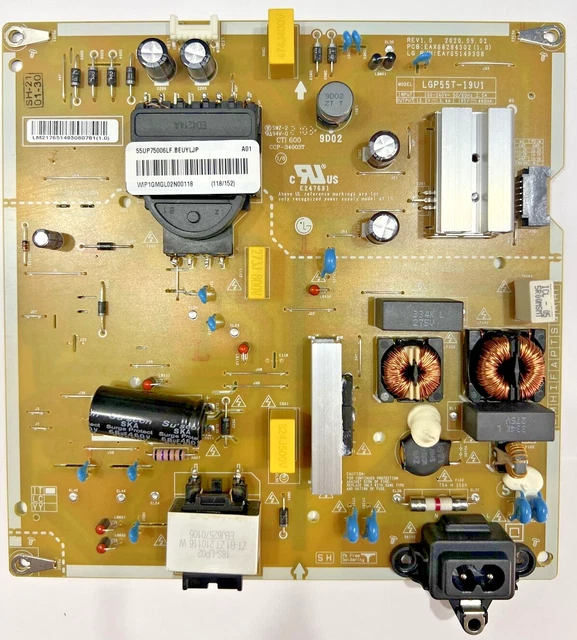 Carte Alimentation LG EAY63348801 Pour TV 55EC930V – Occasion Testée OK – Originale