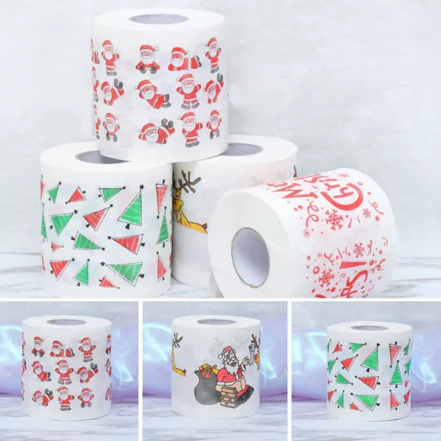 Home Living Room Bath Christmas Supplies Tissue Roll Xmas Decor Toilet Paper