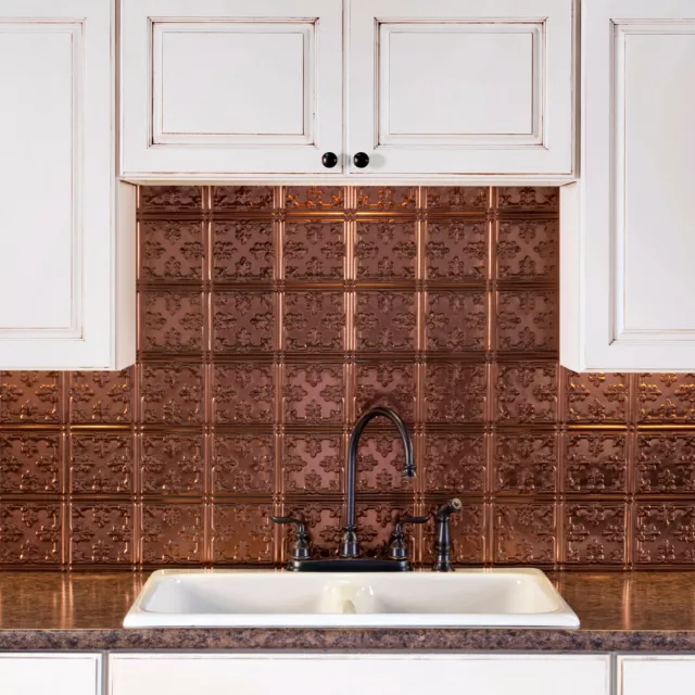 Fasade 18in x 24in Traditional Style/Pattern #10 Backsplash Panel