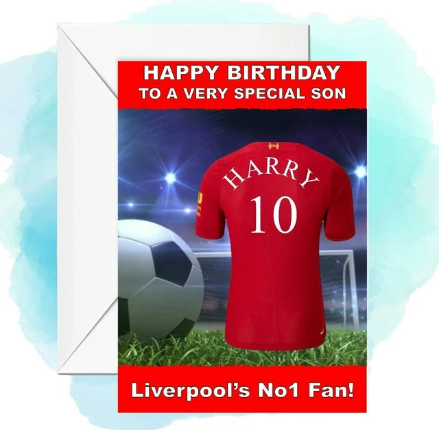 Football Shirt Birthday Card. Age Birthday Card. - Folksy - View #6