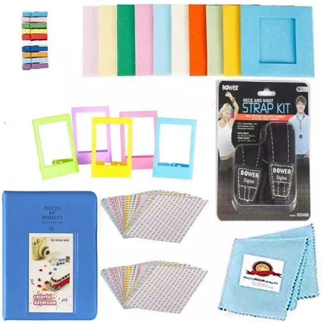 39-PC Set: Album, Frames, Strap for Fujifilm Instax Mini 40, Mini 7+, Mini 11,