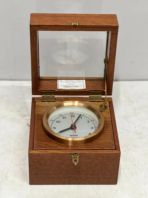 Antique Maritime Sea Quartz Mariner Ditta Fransesco Fuselli Chronometer Clock