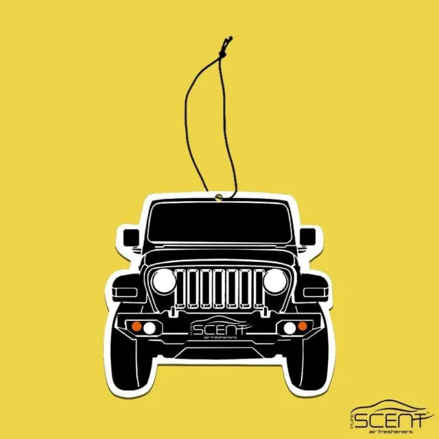Jeep Wrangler Car Air Freshener - Vanilla, New Car, Cool Night & Coconut Scent